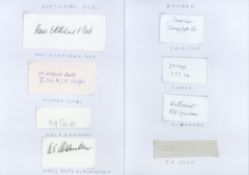 Veterans of WWII Signed Cards Includes R H Stow, Jack Lyon, Vic Farmer, J H Waye, (Luftwaffe Aces)