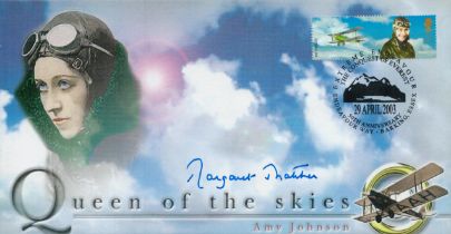 Margaret Thatcher signed Queen of the Skies Amy Johnson commemorative FDC PM Extreme Endeavour,