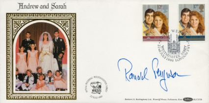 Ronald Ferguson signed Andrew and Sarah Benham FDC PM Royal Wedding 22nd July 1986 London SW1