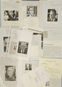 Assorted 5 x Economist signed letter, black and white Photo, Autograph, Typed note. Signatures
