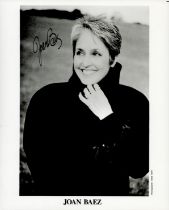 Joan Baez signed 10x8 inch black and white promo photo. Good condition. All autographs come with a