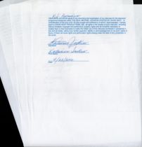 Katherine Jackson (mother of Michael Jackson) signed document collection. Good condition. All