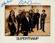 Rick Davies signed Supertramp 10x8 inch colour promo photo. Good condition. All autographs come with