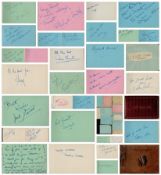 2 x Autographs Albums. 1 Leather Album Signed signatures include Dickie Valentine, Richard Goolden