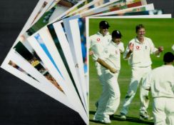 Cricket Collection of 13 unsigned coloured photos. Good condition. All autographs come with a