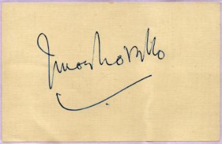 Ivor Novello signature card 5x3 inch approx. Good condition. All autographs come with a