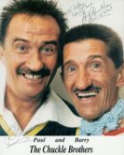 Chuckle Brothers signed 10x8 inch colour photo. Dedicated. Good condition. All autographs come
