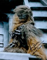 Arie Dekker signed 10x8 inch Star Wars colour photo inscribed Stunt Chewie. Good condition. All