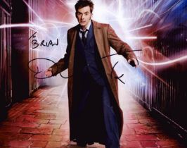David Tennant signed Doctor Who 9.5x7.5 inch colour photo. Good condition. All autographs come