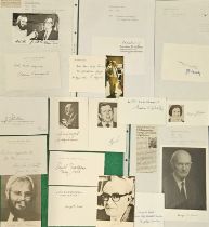 Assorted scientist collection. Signed Autographs signatures such as Christian De Duve, Feodor Lynen,
