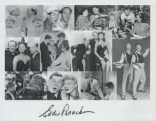 Eddie Bracken signed 11x9 inch black and white collage promo photo. Good condition. All autographs