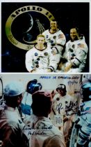 Space. Apollo XIV Collection. Edgar Mitchell and Günter F. Wendt Signed 10 x 8 inch colour photo.