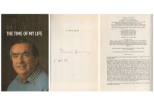 Denis Healey The Time Of My Life signed first edition hardback book. Published 1989. Good condition.