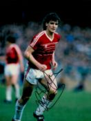 Mark Hughes signed 12x8 inch colour photo pictured in action for Wales. Good condition. All