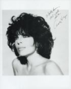 Carol Bayer Sager signed 10x8 inch black and white photo. Dedicated. Good condition. All