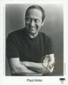 Paul Anka signed 10x8 inch black and white promo photo. Good condition. All autographs come with a