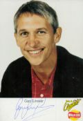 Gary Lineker signed 6x4 colour photo. Good condition. All autographs come with a Certificate of