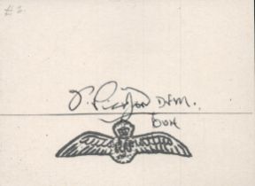 WW2 BOB fighter pilot James Pickford 604 sqn signed small cream card. Good condition. All autographs