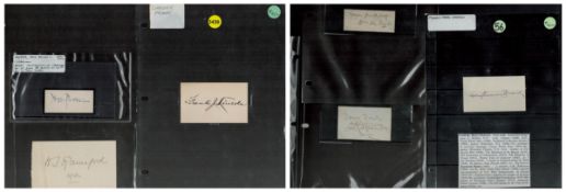 Vintage small piece Autographs signed signatures such as Lincoln Frank, Henry C. Potter, W.J.