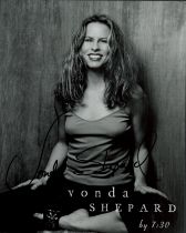 Vonda Shepard signed 10x8inch black and white photo. Good condition. All autographs come with a