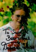 Deborah Kerr signed 6x4 inch colour photo dedicated. Good condition. All autographs come with a
