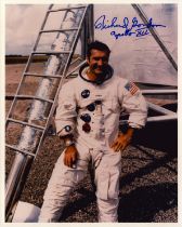 Richard F. Gordon Jr. signed NASA Apollo 12 10x8 inch colour photo. Good condition. All autographs