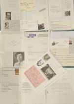 Signed Collection. 10 x Variety of signed Letters, Autographs, cards. Signed signatures as Peter