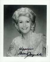 Debbie Reynolds signed 10x8 inch black and white photo. Good condition. All autographs come with a