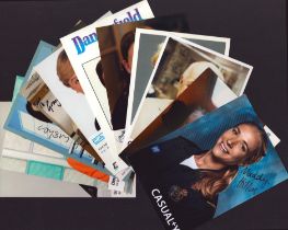 TV Collection of 11 signed promo photos including names of Maddy Hill, Dido Miles, Samantha Robson