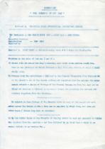 Original typed document from the Documentary 'The Epilogue of Ron Kray' 1994 by Reggie Kray and