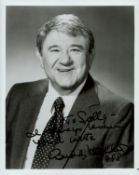 Buddy Hackett signed 10x8 inch black and white photo. Dedicated. Good condition. All autographs come