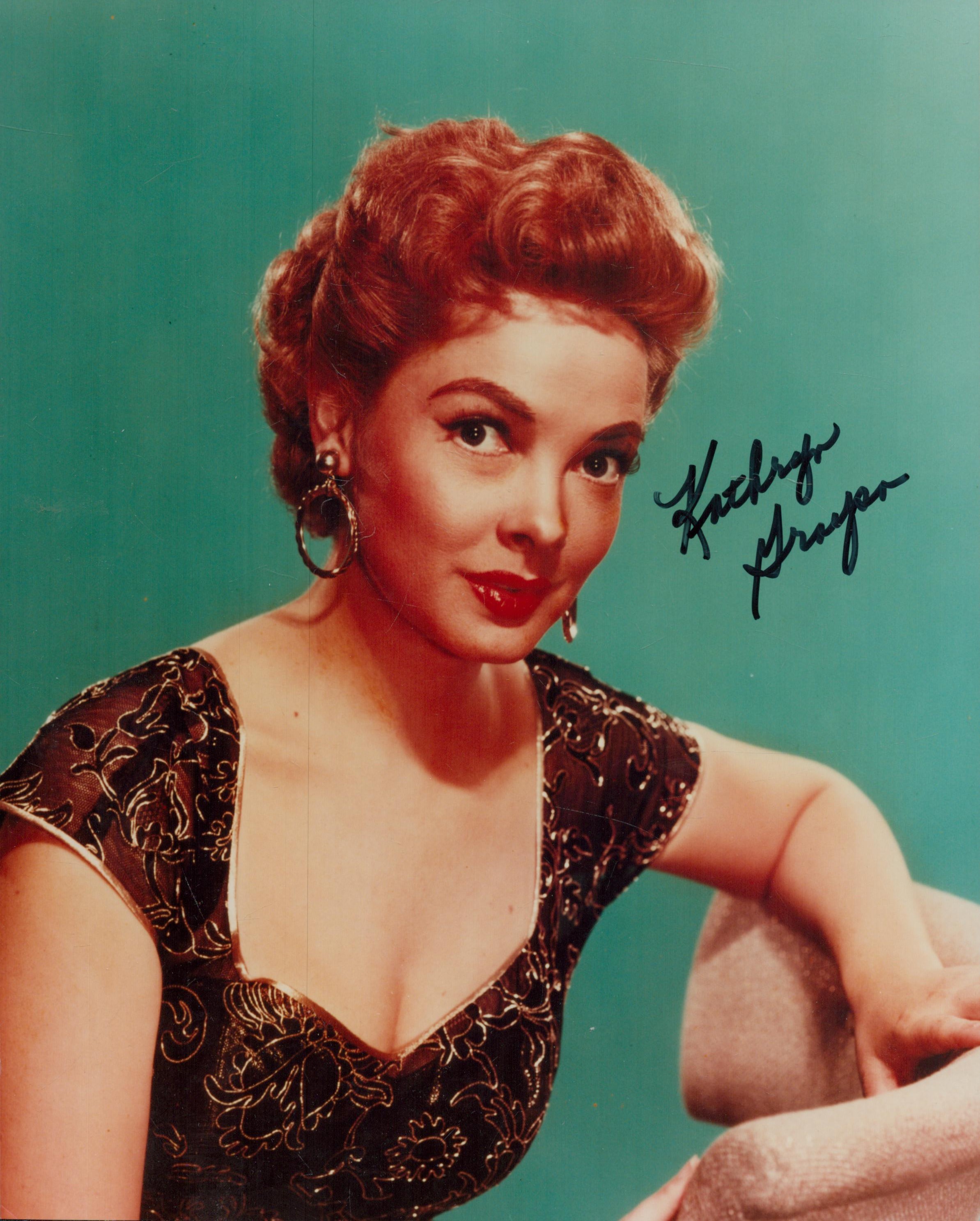 Kathryn Grayson signed 10x8 inch colour photo. Good condition. All autographs come with a