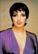 Liza Minnelli signed 1978 vintage concert tour programme signature on cover dedicated. Good