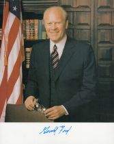 Gerald Ford signed 10x8 inch colour photo. Good condition. All autographs come with a Certificate of