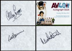Aston Villa 40th anniversary autograph book. Signed by Bremner, McNaught, Mortimer, Evans, Gibson,
