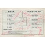 Manchester United v Benfica 1968 European Cup Final multi signed original football programme 16