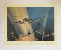 WWII Fury of Assault 29x24 inches colour print limited edition colour print 3/700 signed in pencil