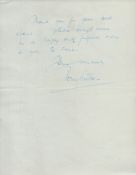 Tony Britton An Interesting Two-Page Handwritten Signed Letter From The Actor Discussing His
