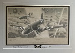 WWII Richard Taylor Multi-Signed Print Titled Rendezvous With Destiny - D-Day 6th June 1944 by