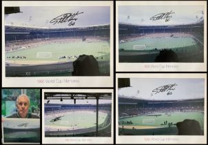 Sir Geoff Hurst signed. 4 Prints includes photos 14X18 Inch Rare 1966 World Cup Memories Prints