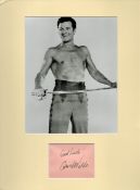 Cornel Wilde 16x12 inch mounted signature piece includes signed album page and vintage black and