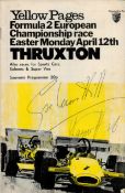 Graham Hill and Damon Hill signed vintage Formula 2 European Championship Thruxton programme