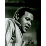 Chubby Checker signed 10x8 inch black and white photo. Good condition. All autographs come with a