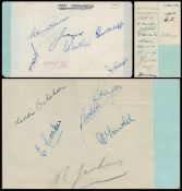 Cricket New Zealand 1949 tour to England multi signed 6x4 inch overall autograph page 14 vintage