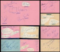 Autograph book full of Cricket Team Signatures including names of Donald Wilson, Jimmy Binks,