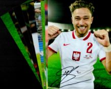 Football International collection 9, signed 12x8 inch photos includes Neil Taylor, Harry Kewell,