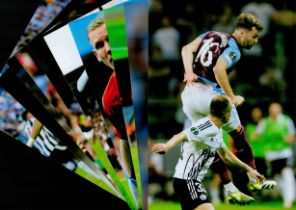 Football Aston Villa collection 10, signed 12x8 inch colour photos current and past players and