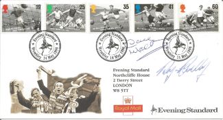 Dave Mackay and Roy Bentley signed Football Legends FDC.14/5/96 Wembley postmark. Good condition.