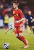 Adnan Januzaj signed colour photo 12x8 Inch. Is a Belgian professional footballer who plays as a