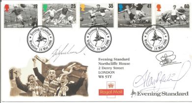 Alan Brazil and Clive Allen signed Football Legends FDC.14/5/96 Wembley postmark. Good condition.